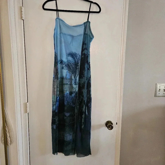 Anthropologie Sleeveless Sheath Midi Beach Cover up Dress Medium - Picture 3 of 8